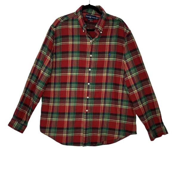 Polo Ralph Lauren Other - Ralph Lauren Flannel Shirt Men XXL Plaid Button Down Collar‎ Pony Cozy Top